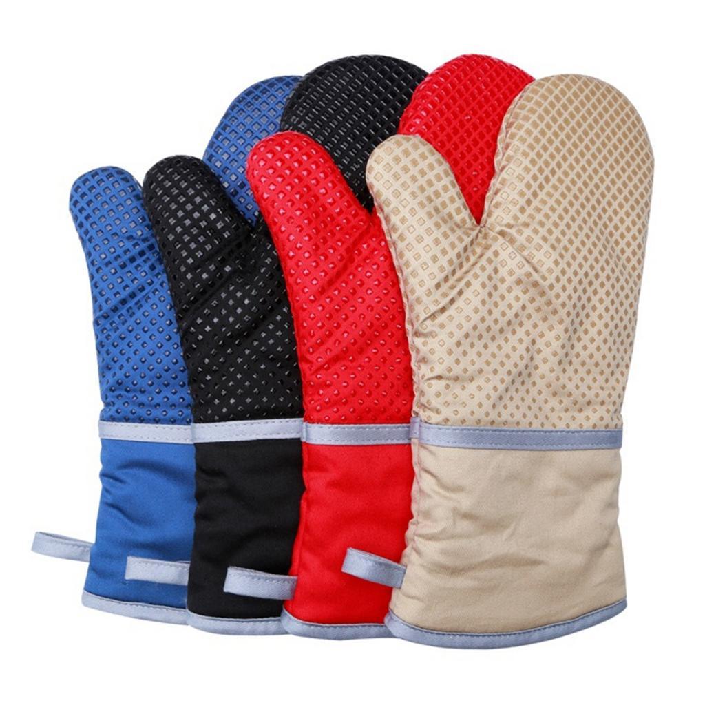 1Piece Kitchen Cooking Heat Resistant Cotton BBQ Oven Glove Insulation Beige