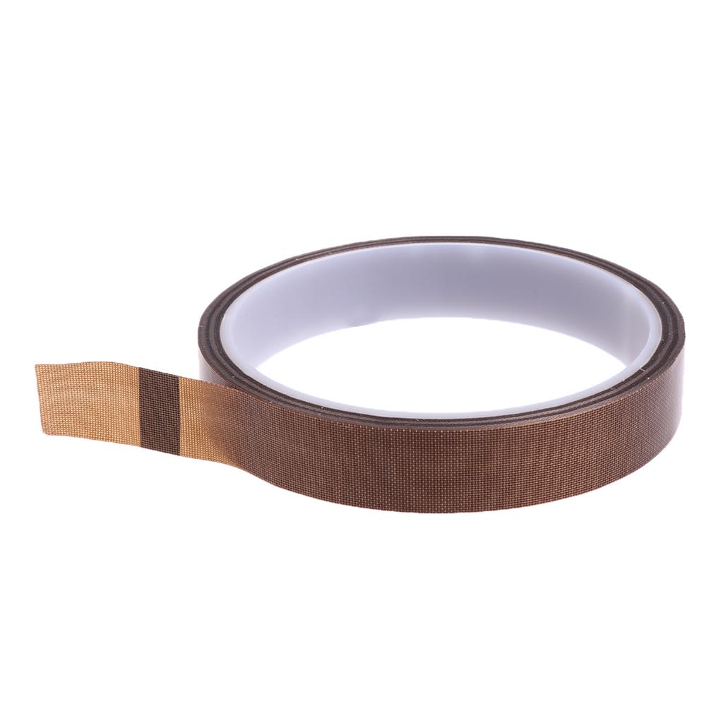 10m x PTFE Adhesive Heat Resistant Tape for Machine Packing 15mm