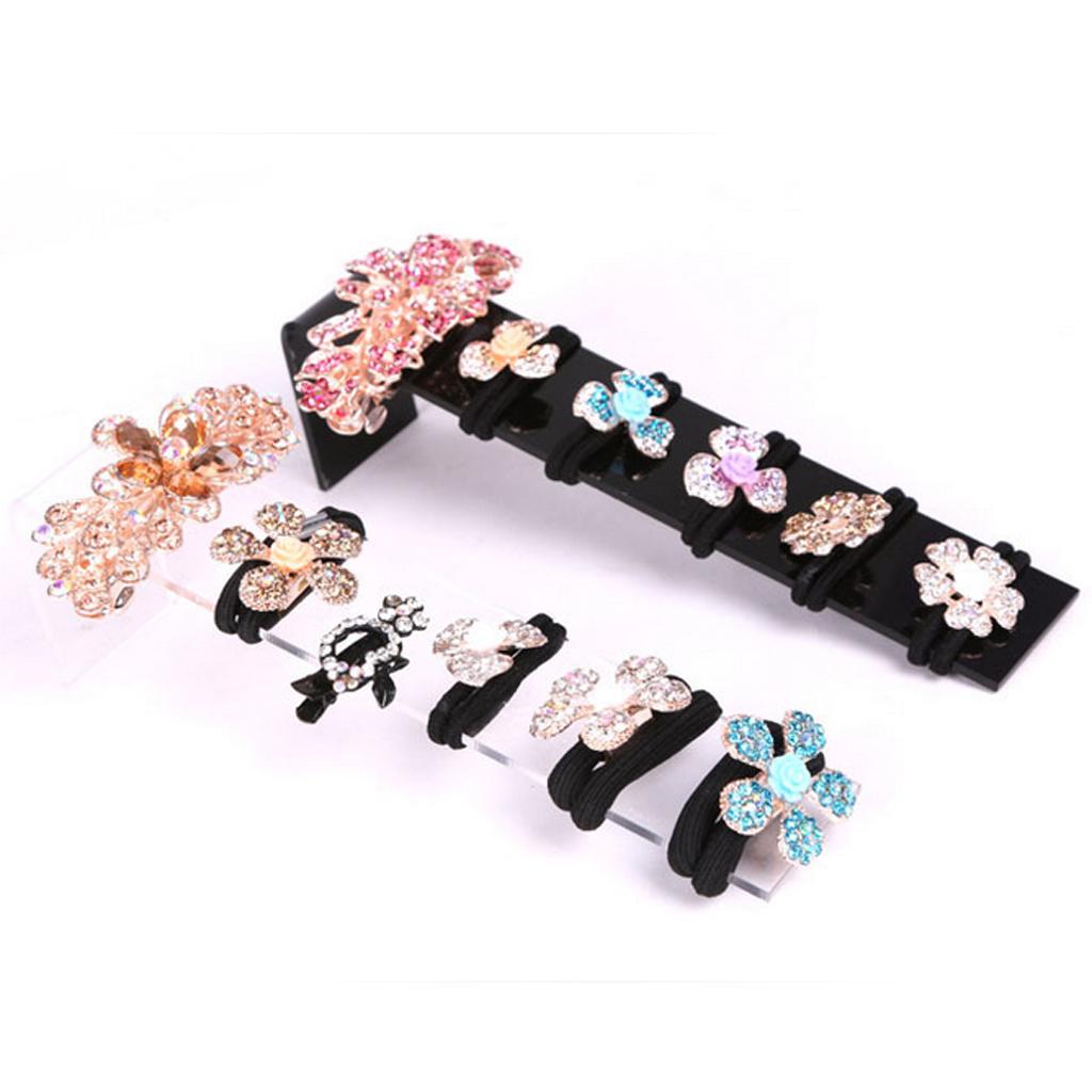 Acrylic Hair Clip Jewelry HairPin Barrette Display Stand Holder Clear