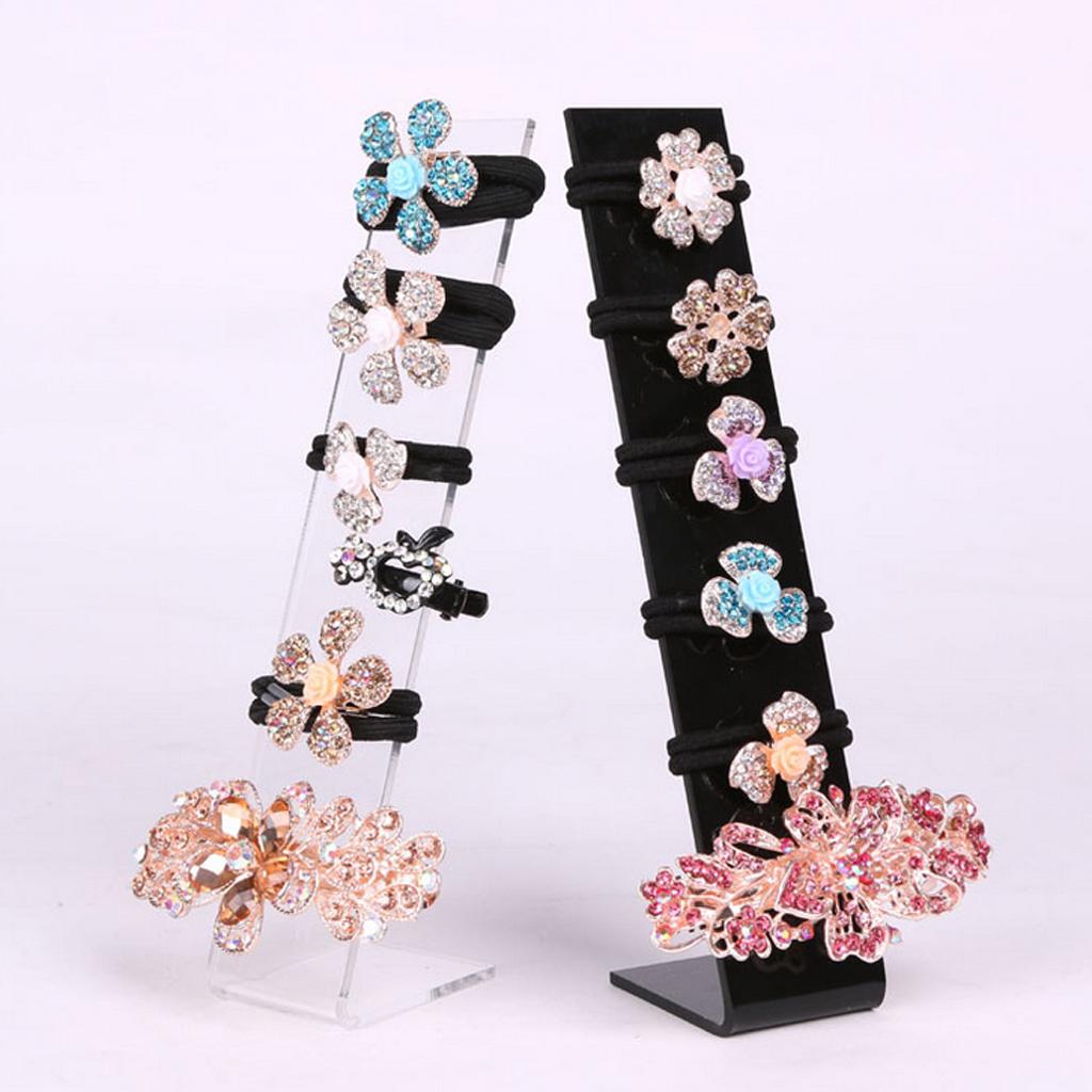 Acrylic Hair Clip Jewelry HairPin Barrette Display Stand Holder Clear