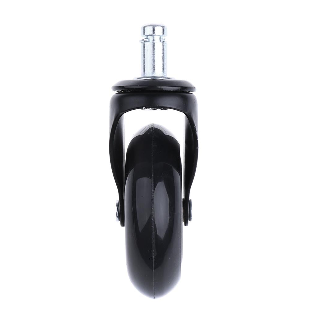 5 Pcs 3'' Swivel Transparent Caster Replacement PU Wheels For Hardwood Floor