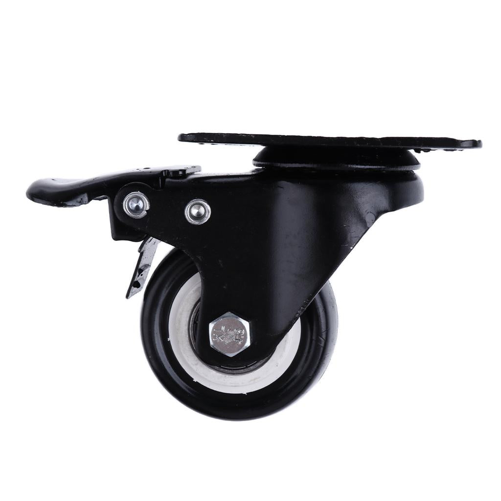 2'' Swivel Caster PU Wheels with Brake Lock Universal Replacement