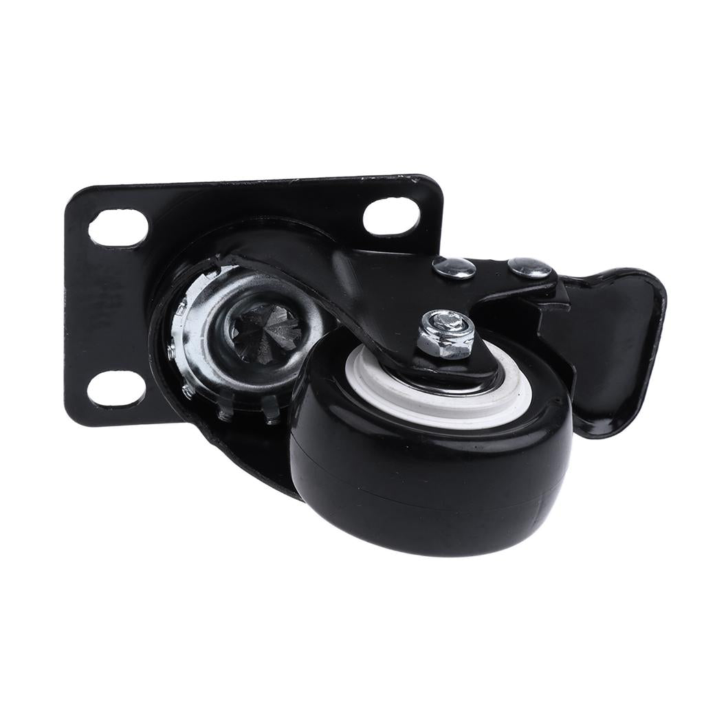 2'' Swivel Caster PU Wheels with Brake Lock Universal Replacement