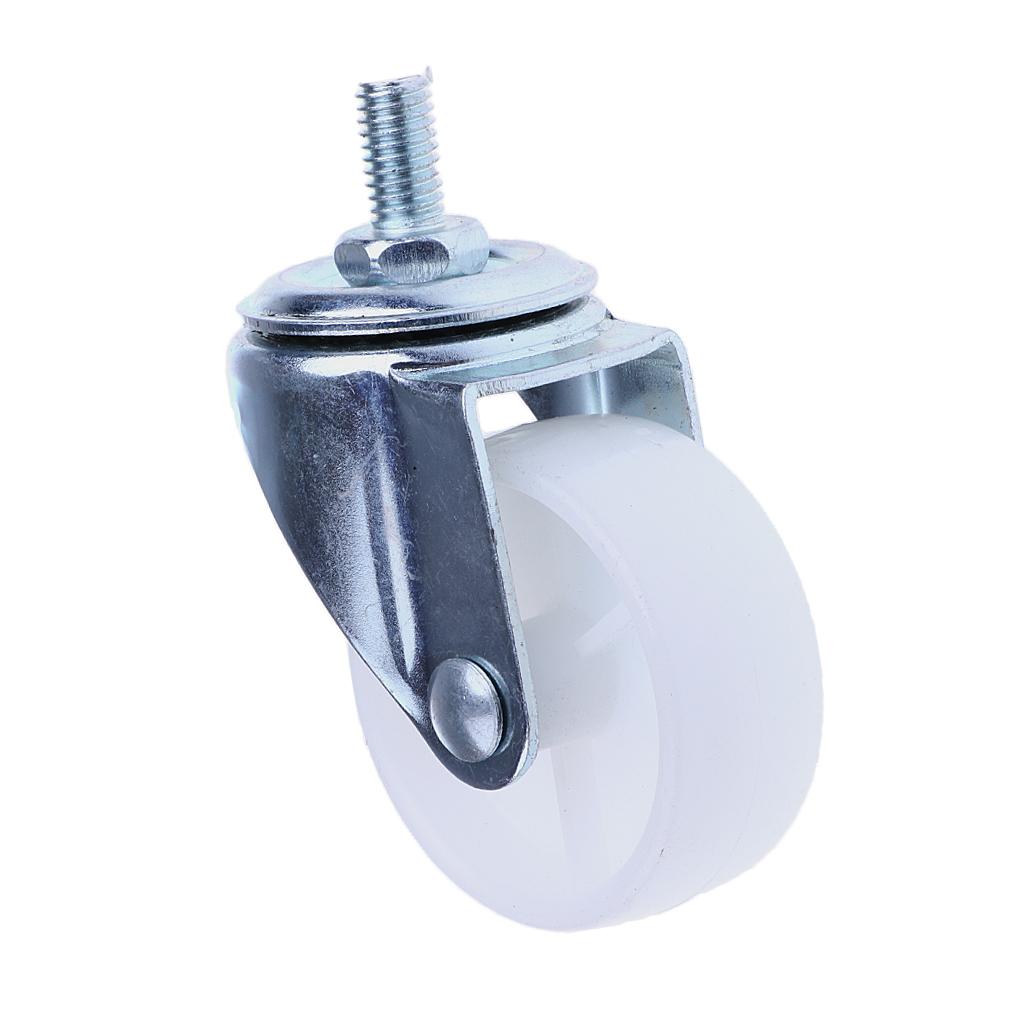 2'' Swivel Casters Wheels Floor Protector Rubber Caster Wheels White