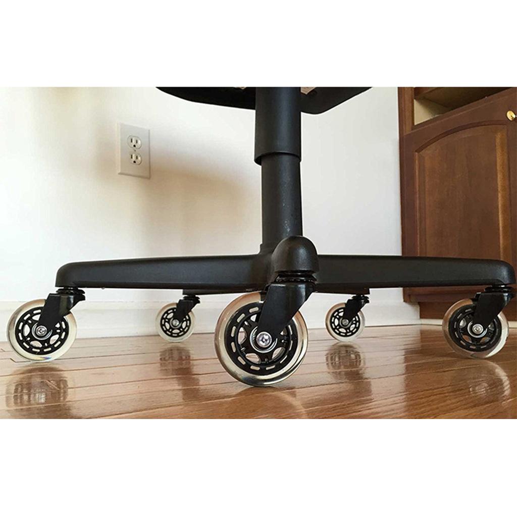 4Pcs 2.5'' Swivel Caster PU Wheels For Hardwood Floor Universal Replacement