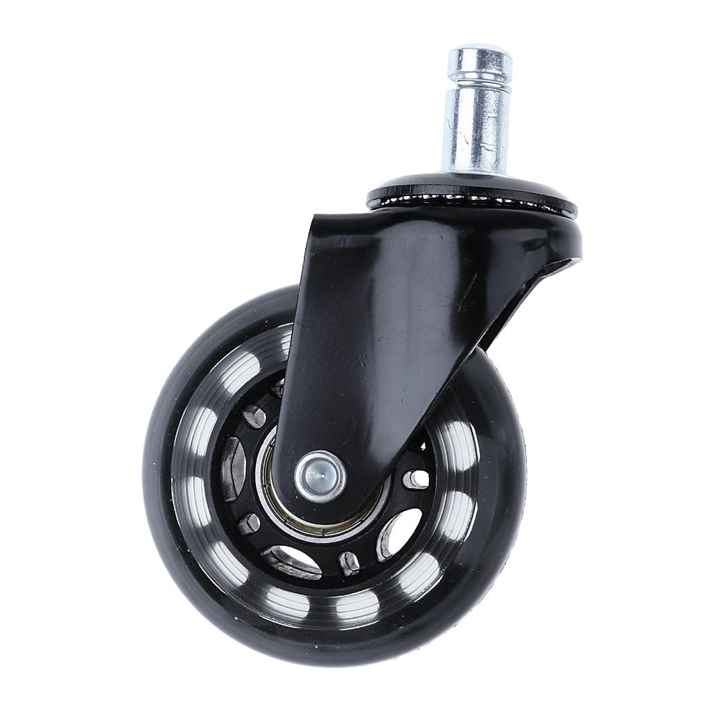 2.5'' Swivel Caster PU Wheels For Hardwood Floor Universal Replacement