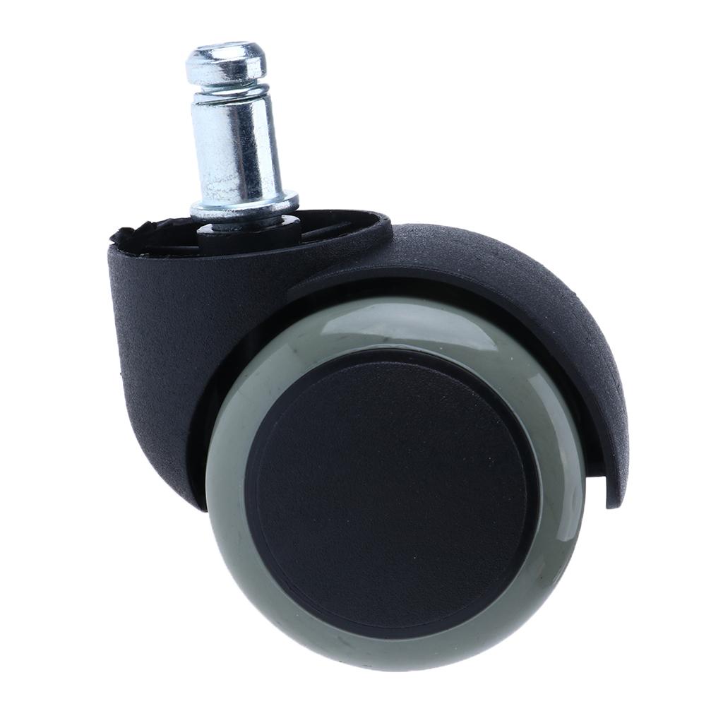 2'' Office Chair Universal Swivel Wheel Caster Replacement Rubber PU Nylon