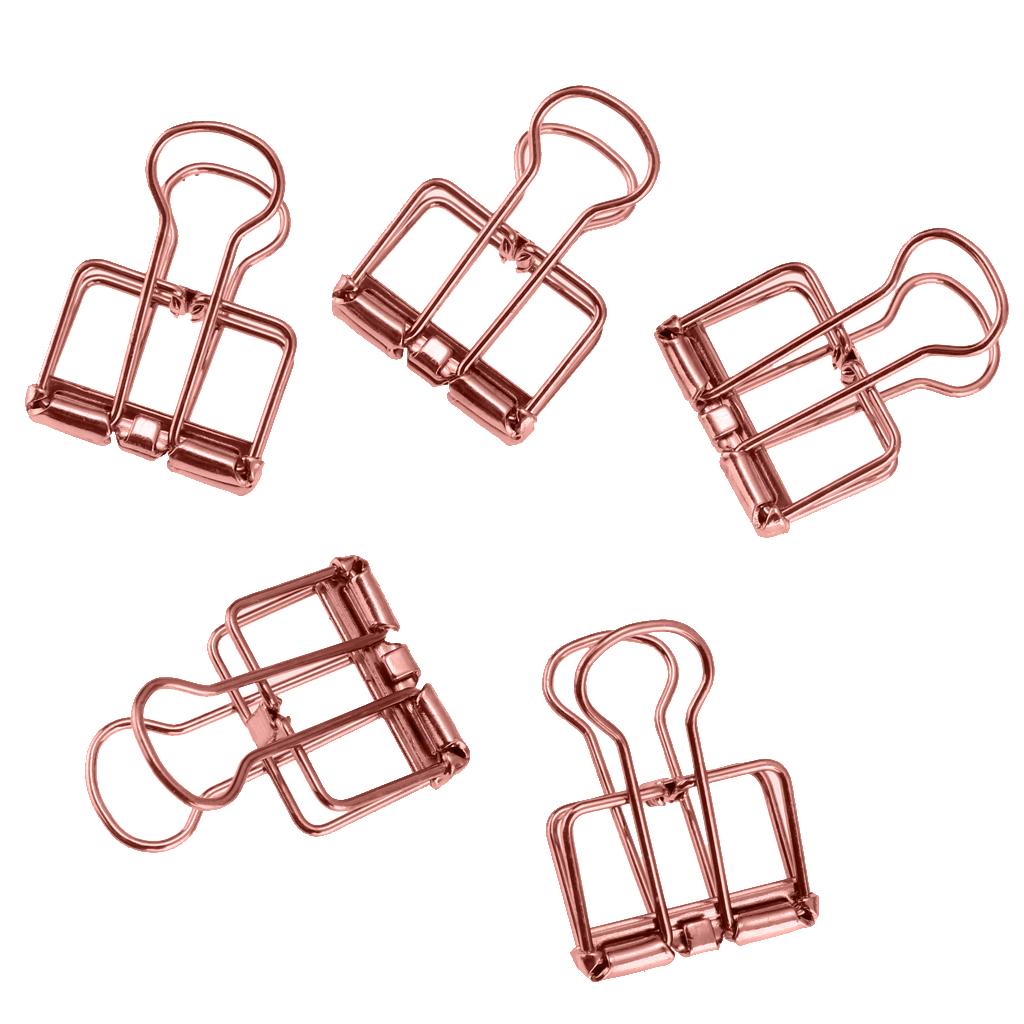 5 Pieces Hollow Long Tail Clips Folder Dovetail Wire Binder Clips Orange