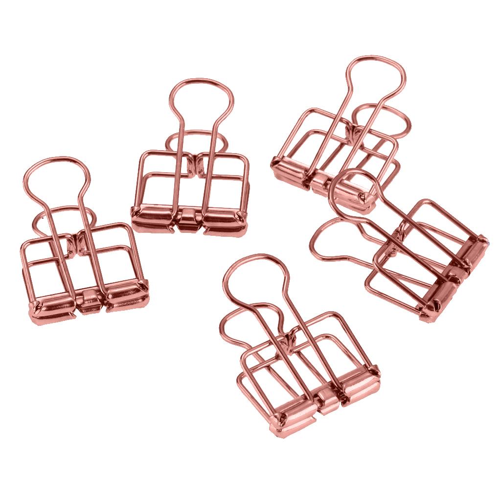 5 Pieces Hollow Long Tail Clips Folder Dovetail Wire Binder Clips Orange