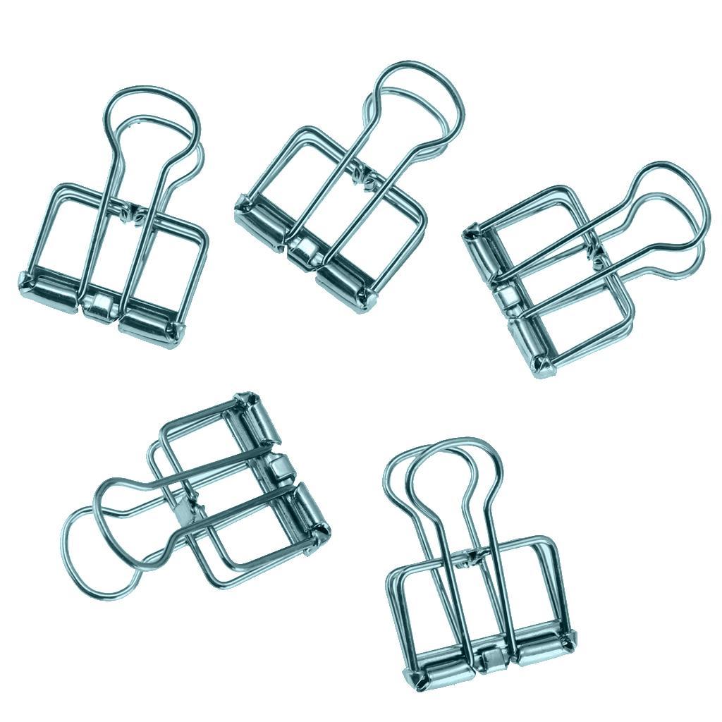 5 Pieces Hollow Long Tail Clips Folder Dovetail Wire Binder Clips Green