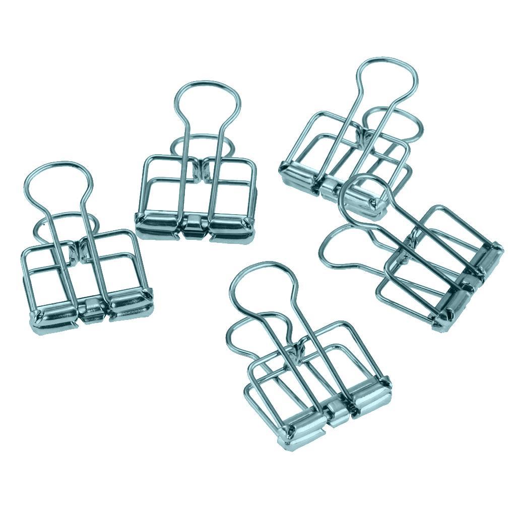 5 Pieces Hollow Long Tail Clips Folder Dovetail Wire Binder Clips Green