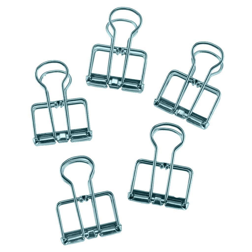 5 Pieces Hollow Long Tail Clips Folder Dovetail Wire Binder Clips Green