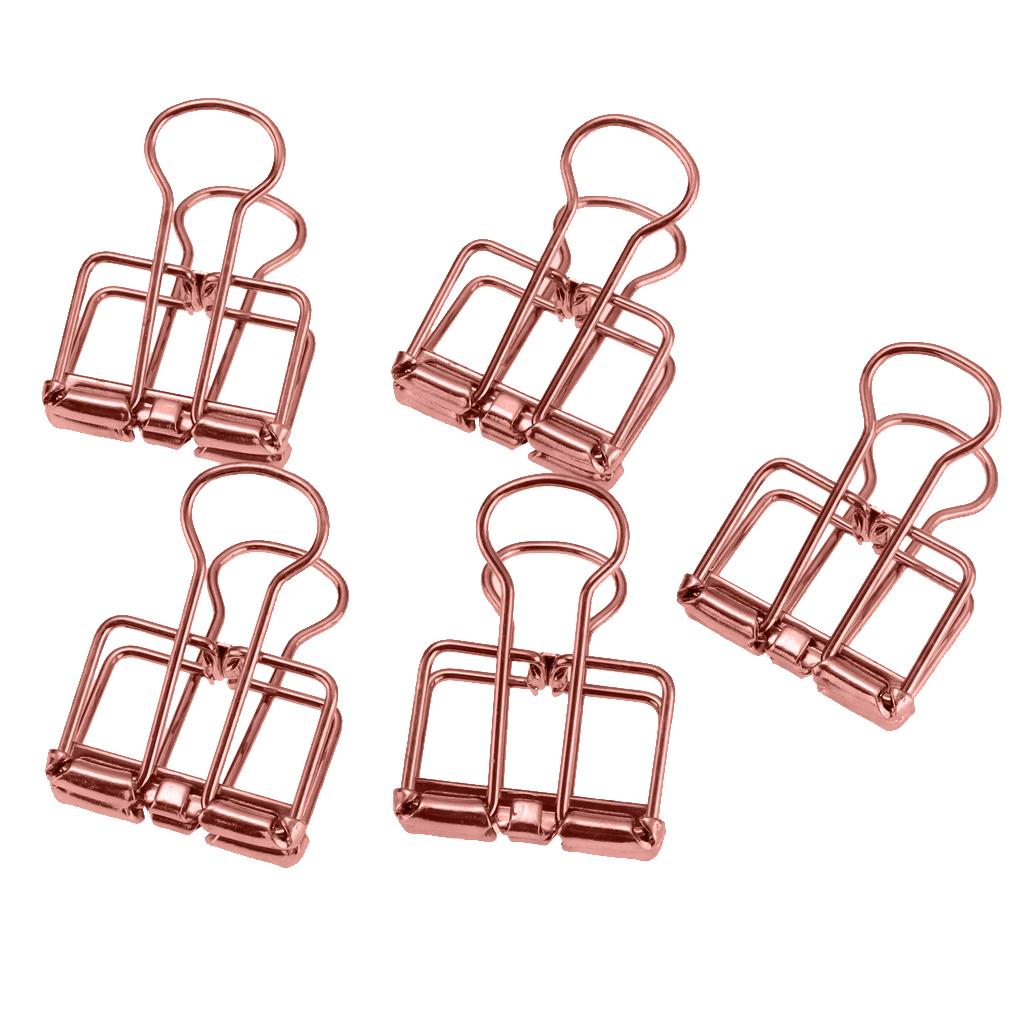 5 Pieces Hollow Long Tail Clip Photo Folder Dovetail Binder Clips Orange