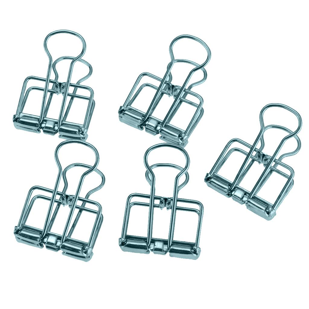 5 Pieces Hollow Long Tail Clip Photo Folder Dovetail Binder Clips Green