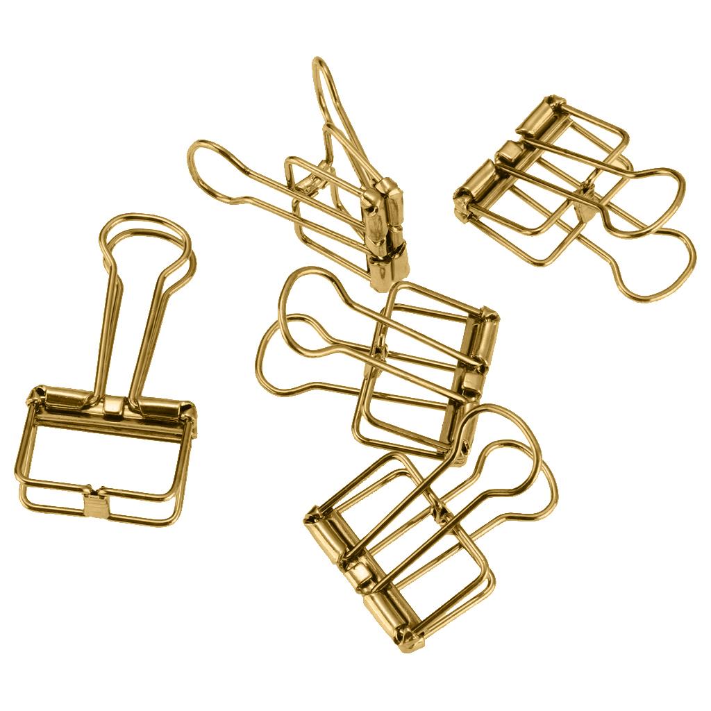 5 Pieces Hollow Long Tail Clip Photo Folder Dovetail Binder Clips Gold