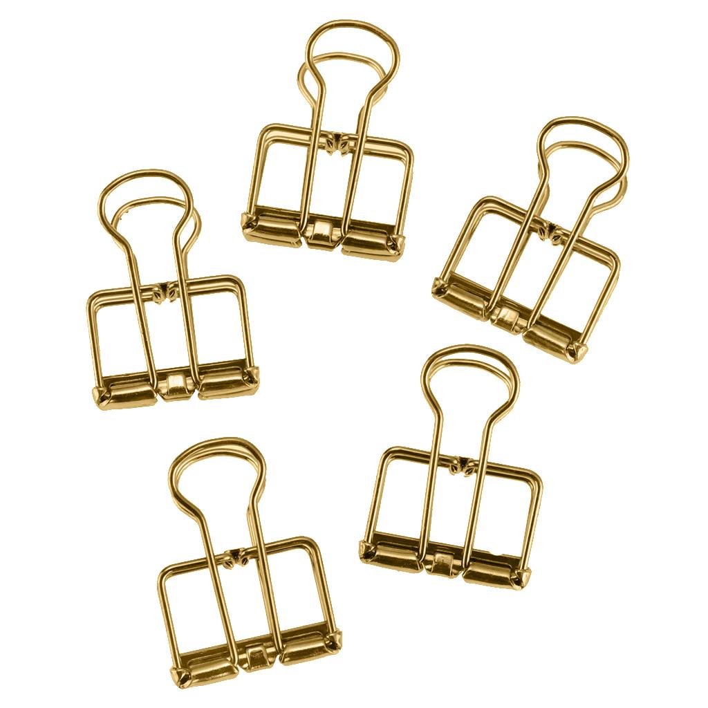 5 Pieces Hollow Long Tail Clip Photo Folder Dovetail Binder Clips Gold