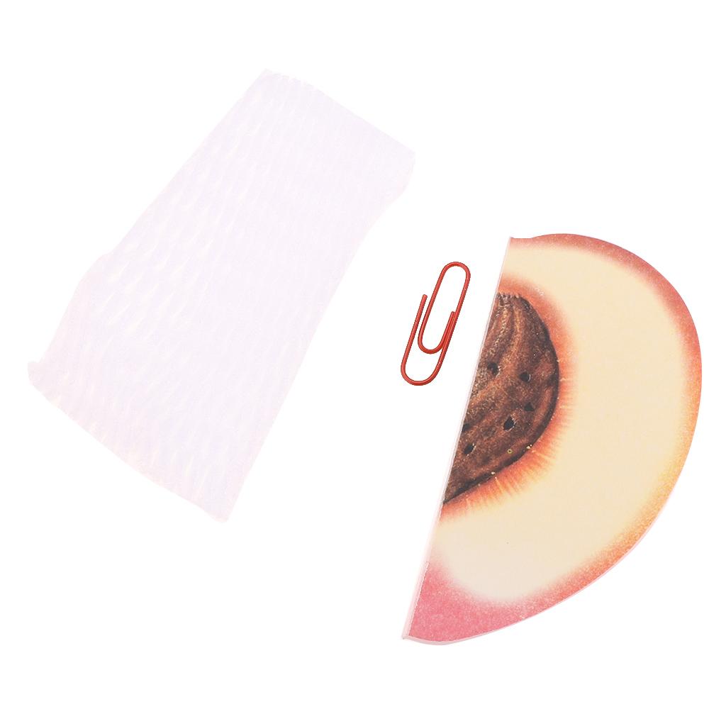 5 Pieces Creative 3D Fruit Memo Pad Sticky Notes Office Supply Peach