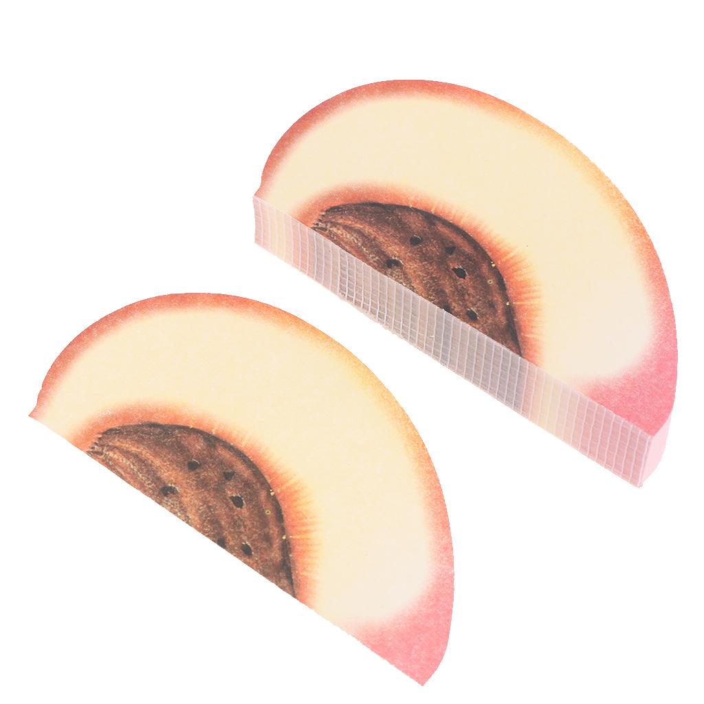 5 Pieces Creative 3D Fruit Memo Pad Sticky Notes Office Supply Peach