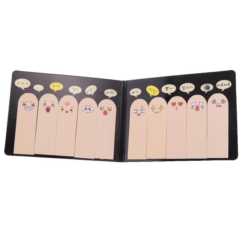 5 Pcs Finger Memo Pads Sticky Marker Office Supplies for Bookmarking