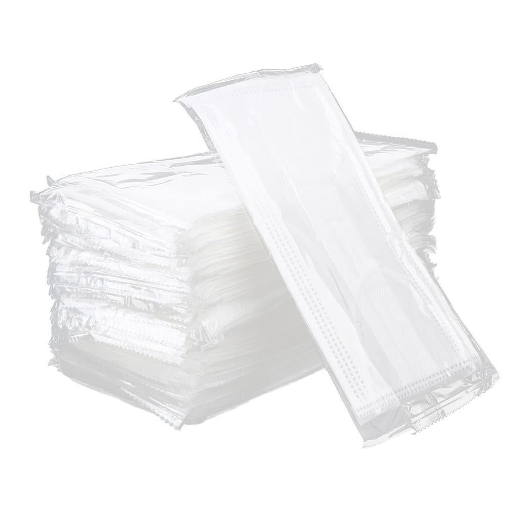 50 Pieces Disposable 3-layer Mouth Mask Respirator Mouth-muffle Masks White