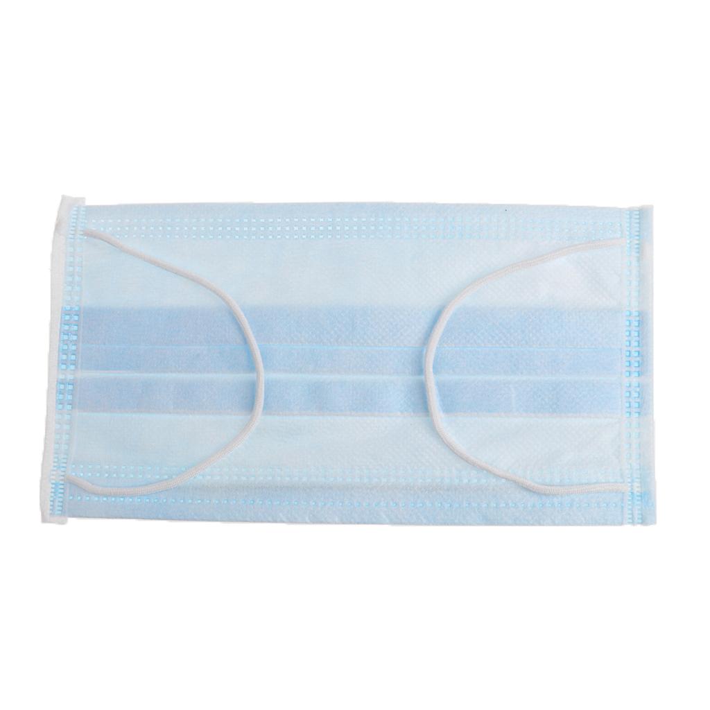 50 Pieces Disposable 3-layer Mouth Mask Respirator Mouth-muffle Masks Blue