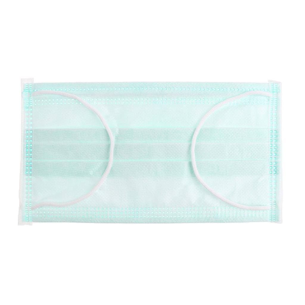 50 Pieces Disposable 3-layer Mouth Mask Respirator Mouth-muffle Masks Green