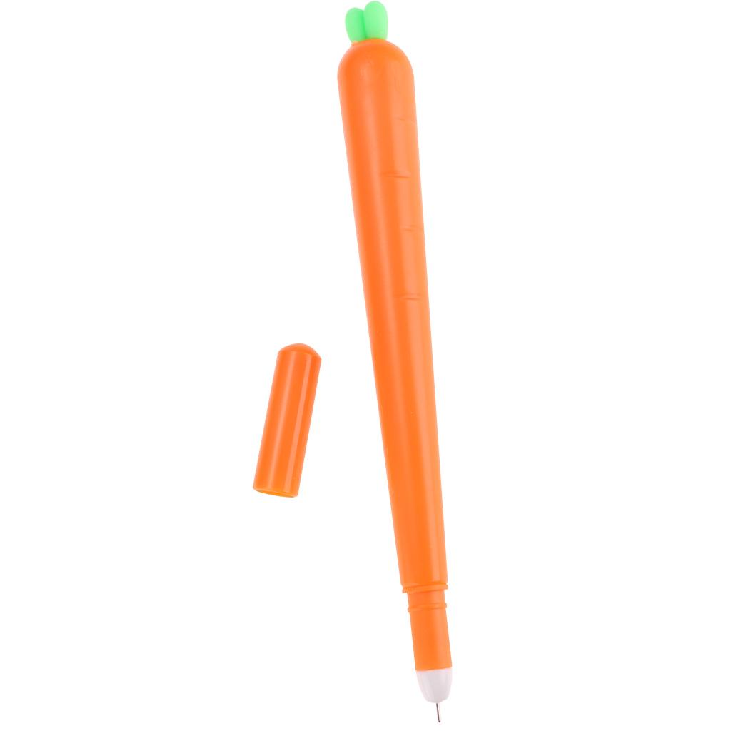 5 Pcs Cute Carrot Gel Ink Pen Roller Ball Stationery Hard-grip