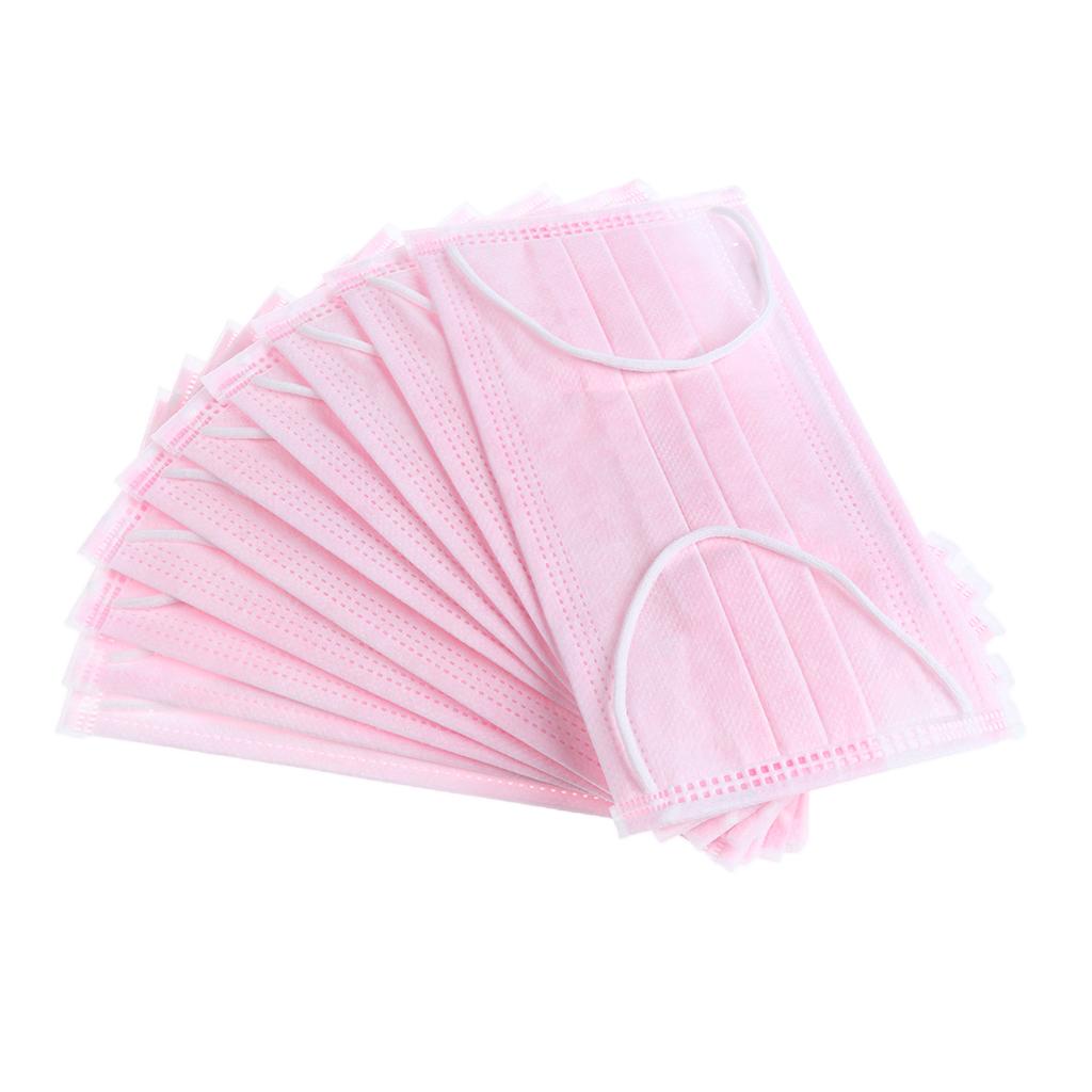 10 Pieces 3-Ply Melt-blown Disposable Mask Comfortable Ear loop pink