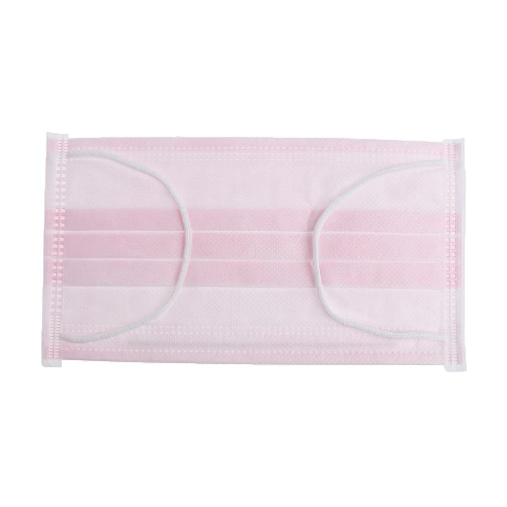 10 Pieces 3-Ply Melt-blown Disposable Mask Comfortable Ear loop pink