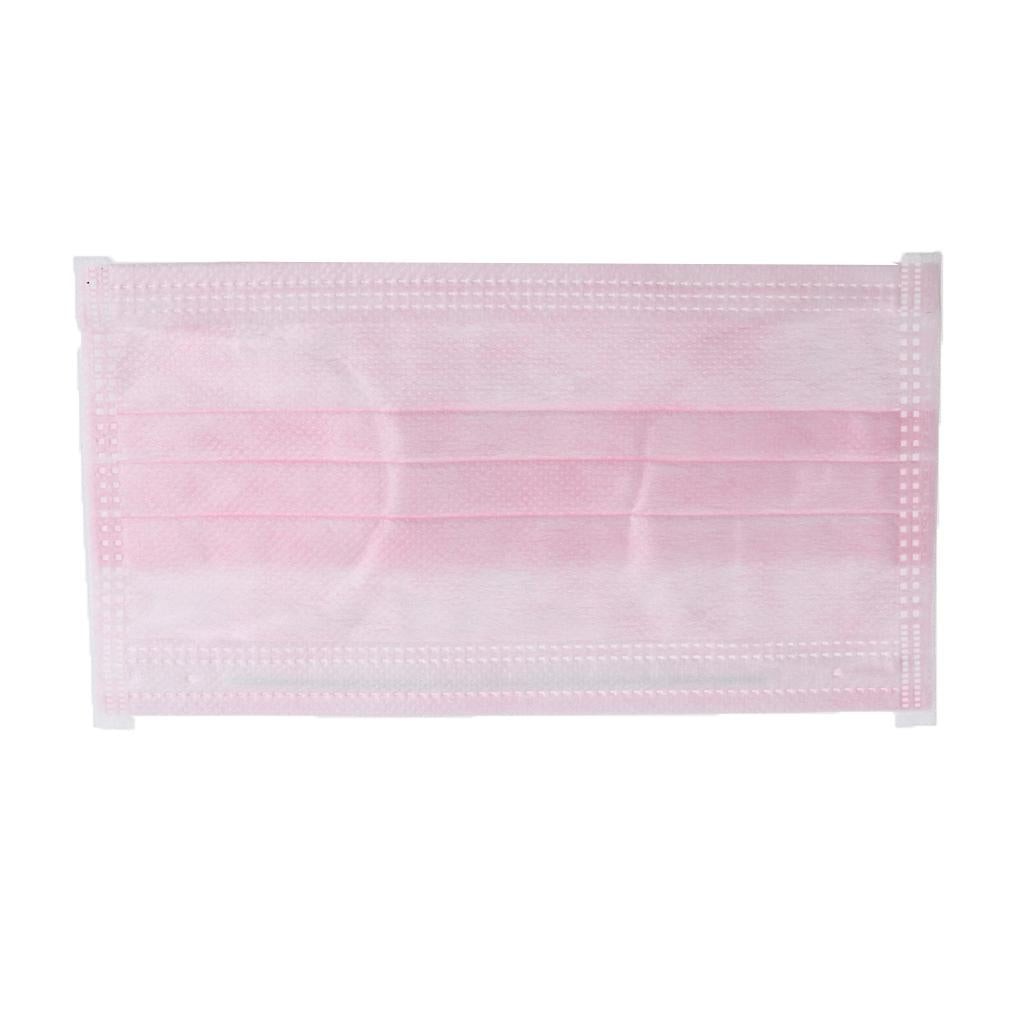 10 Pieces 3-Ply Melt-blown Disposable Mask Comfortable Ear loop pink