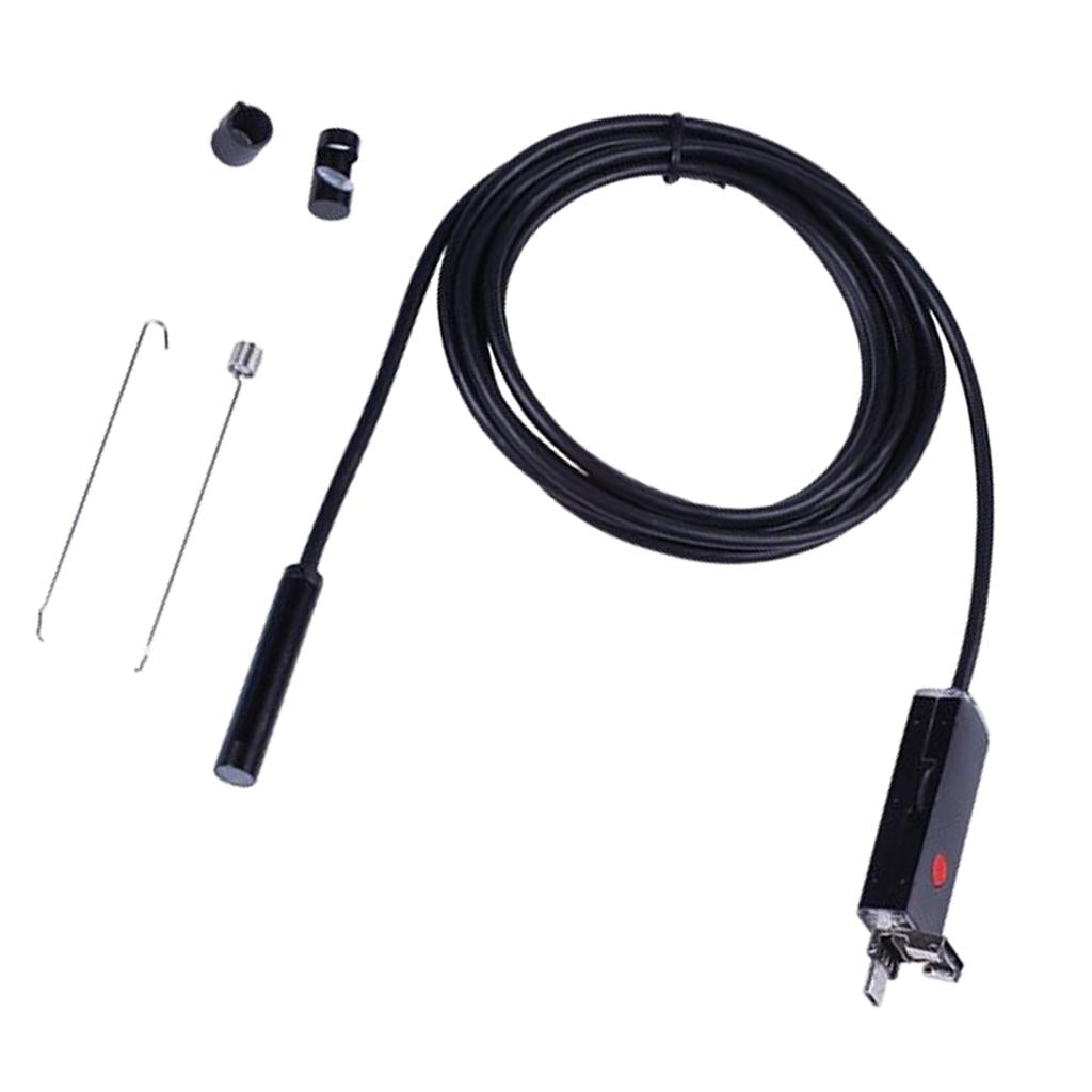 AN99 7mm USB Waterproof Borescope Inspection Video Snake Camera LED 1 m