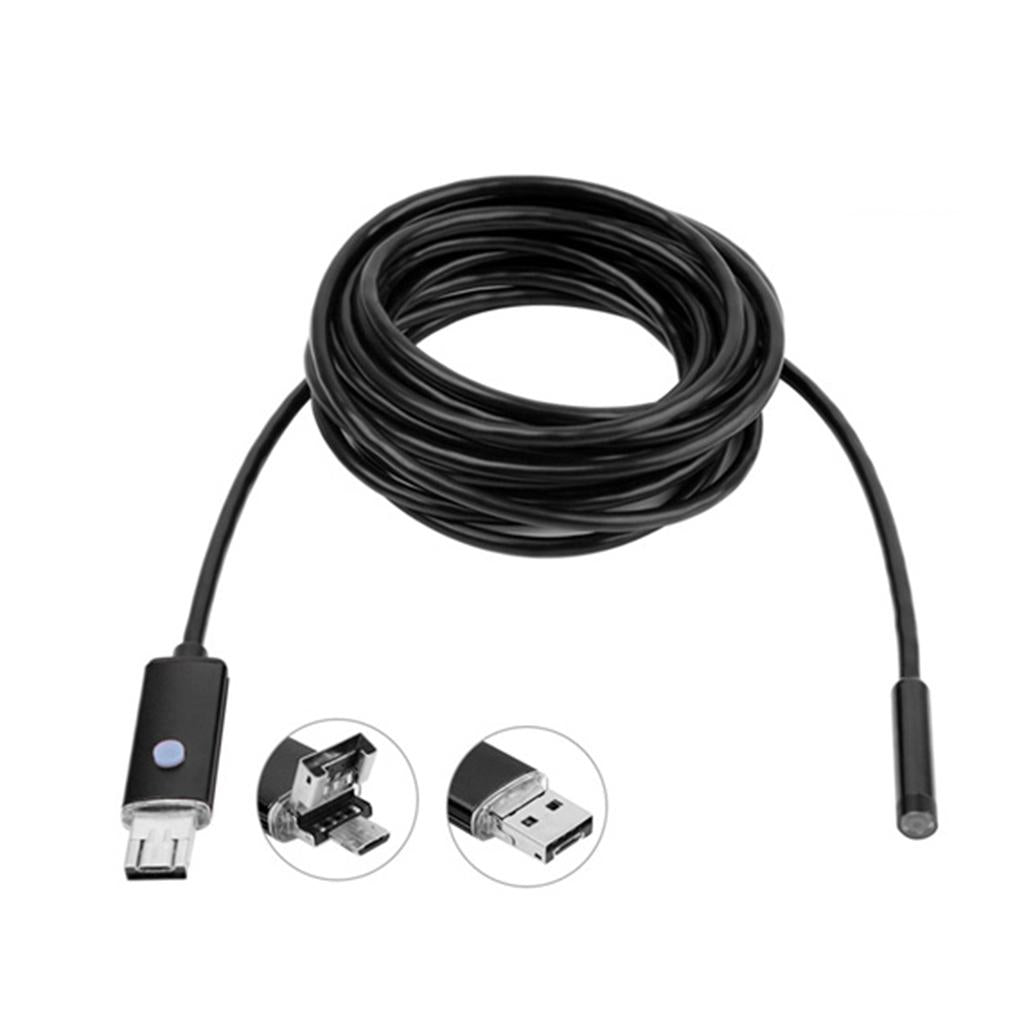 AN99 7mm USB Waterproof Borescope Inspection Video Snake Camera LED 1 m