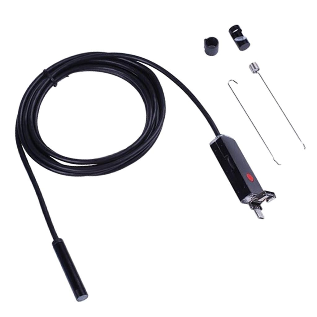 AN99 7mm USB Waterproof Borescope Inspection Video Snake Camera LED 1 m