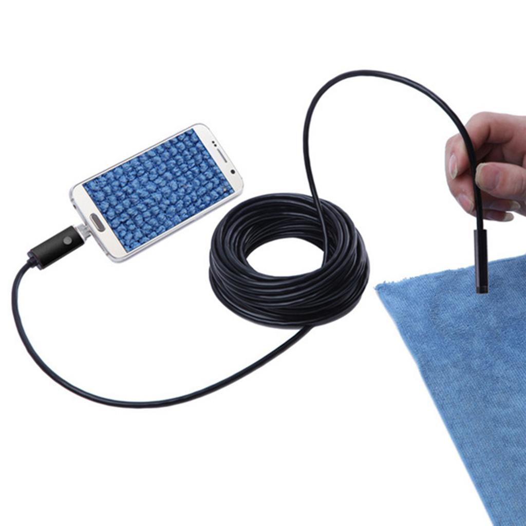 AN99 7mm USB Waterproof Borescope Inspection Video Snake Camera LED 1 m