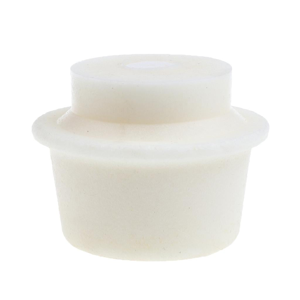 White Silicone Rubber Stopper Plug Cap for Flask, Test Tube, Bottle 44-49mm