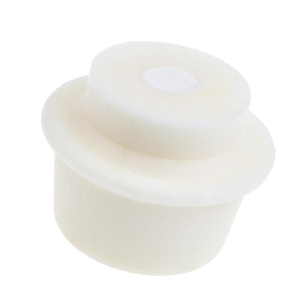 White Silicone Rubber Stopper Plug Cap for Flask, Test Tube, Bottle 44-49mm