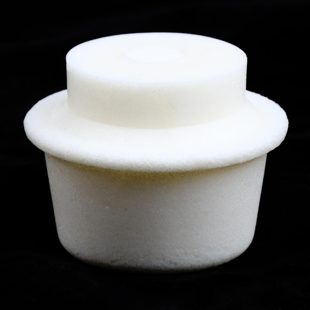 White Silicone Rubber Stopper Plug Cap for Flask, Test Tube, Bottle 44-49mm