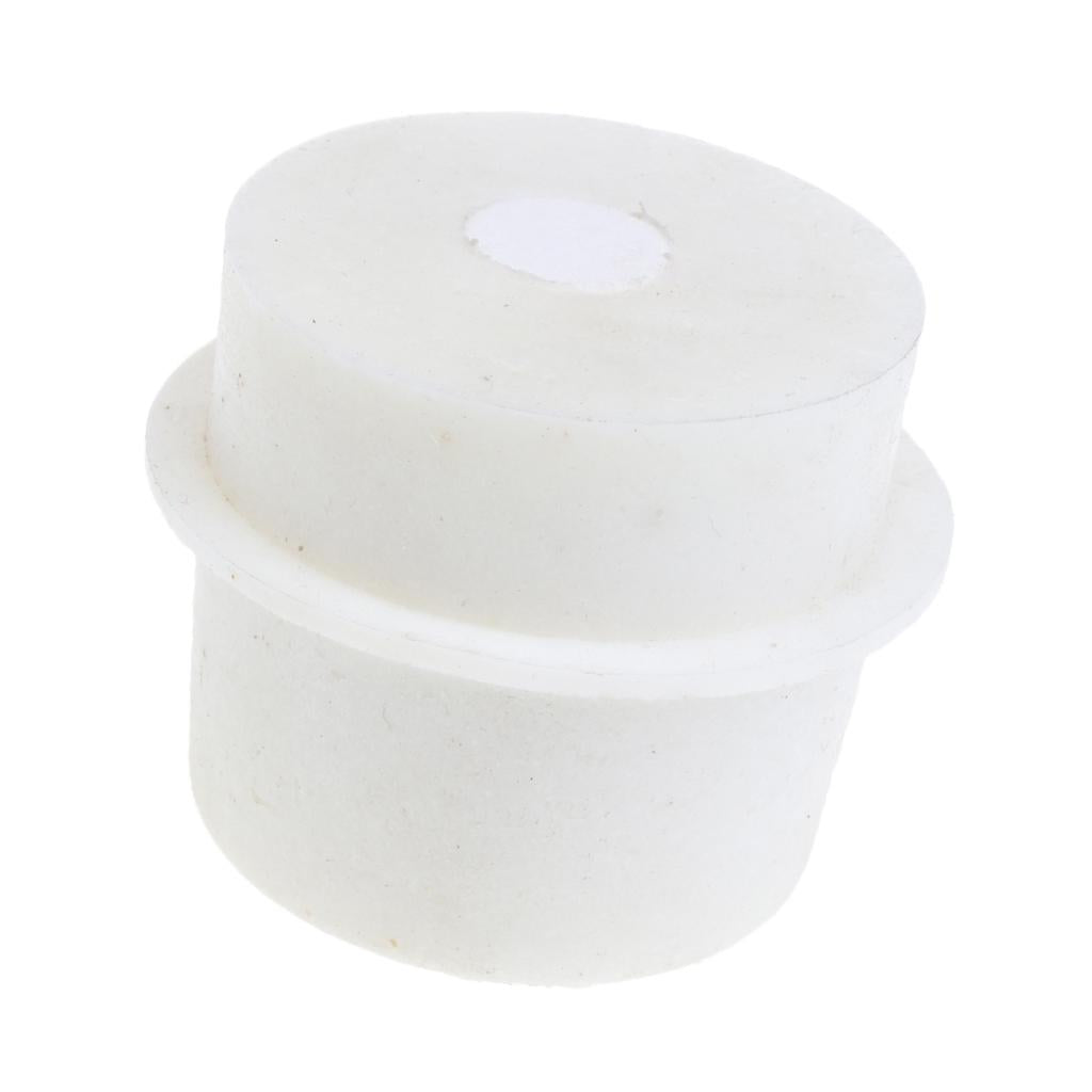 White Silicone Rubber Stopper Plug Cap for Flask, Test Tube, Bottle 48-53mm