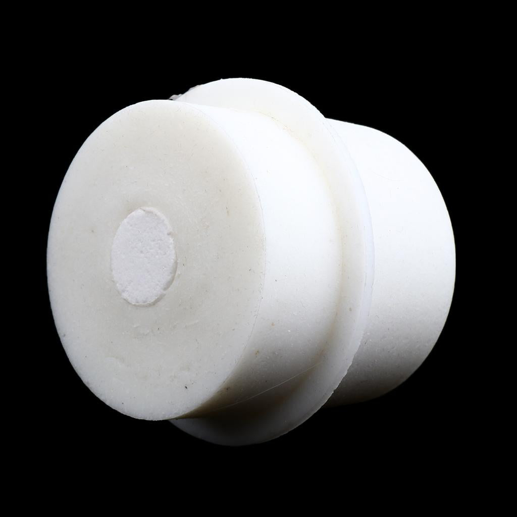 White Silicone Rubber Stopper Plug Cap for Flask, Test Tube, Bottle 48-53mm