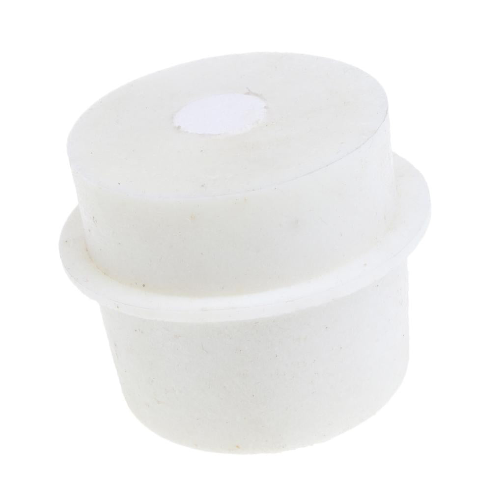 White Silicone Rubber Stopper Plug Cap for Flask, Test Tube, Bottle 48-53mm