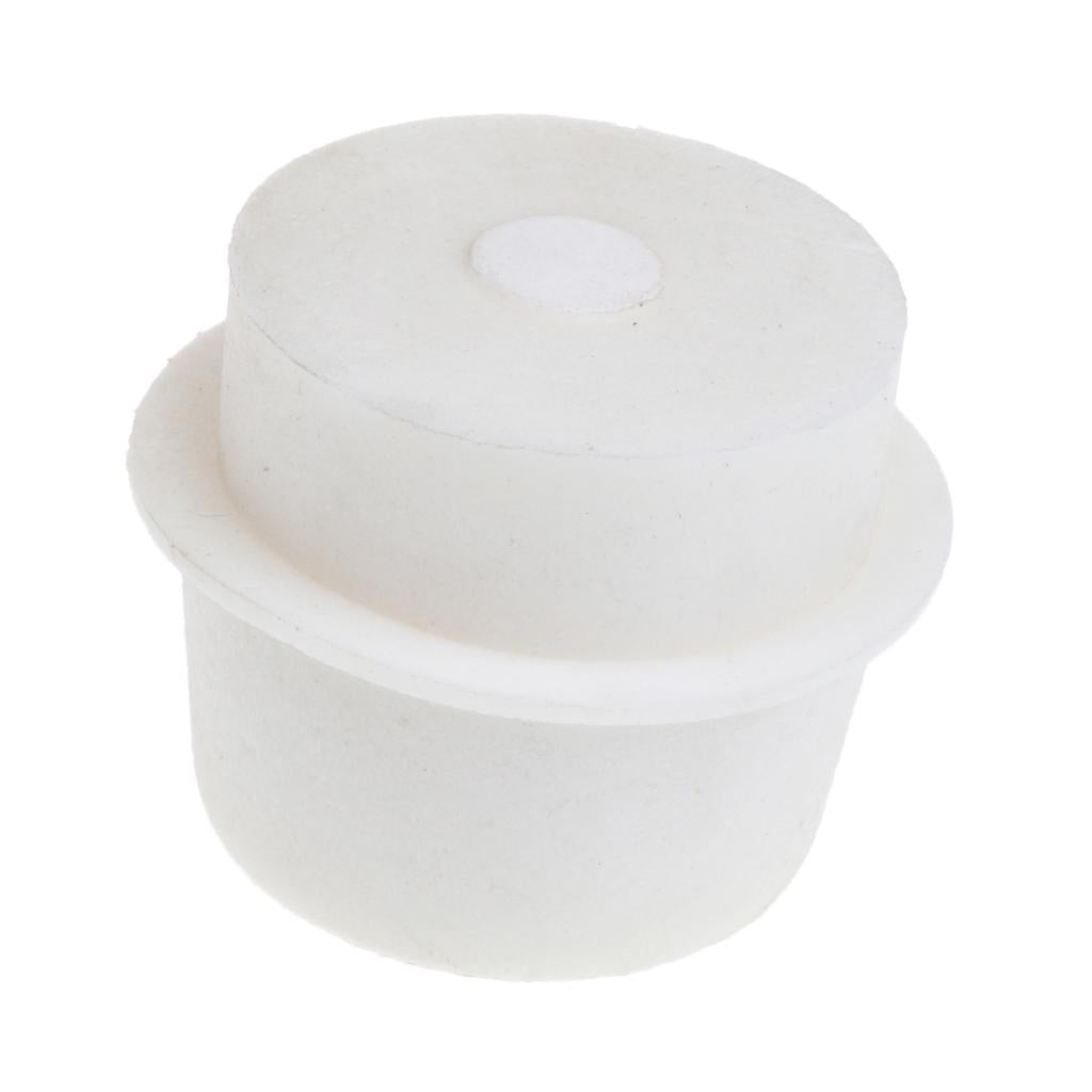 White Silicone Rubber Stopper Plug Cap for Flask, Test Tube, Bottle 53-60mm