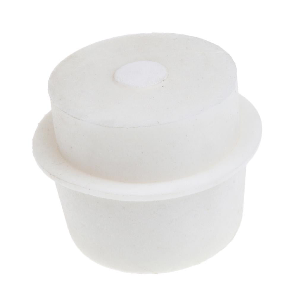 White Silicone Rubber Stopper Plug Cap for Flask, Test Tube, Bottle 53-60mm