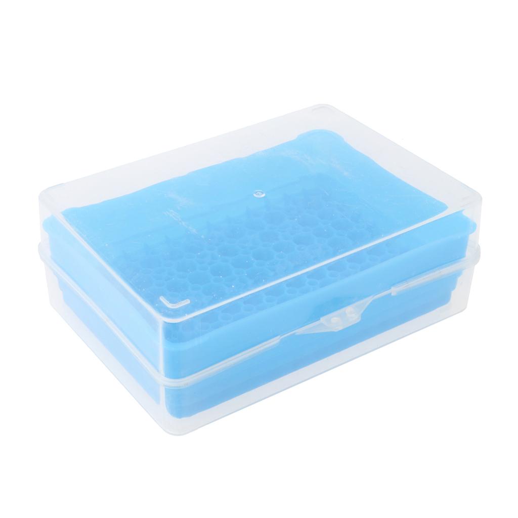 Universal Lab 10ul Pipettor Pipette Tips 96-Position Box Holder Laboratory Supplies -Blue