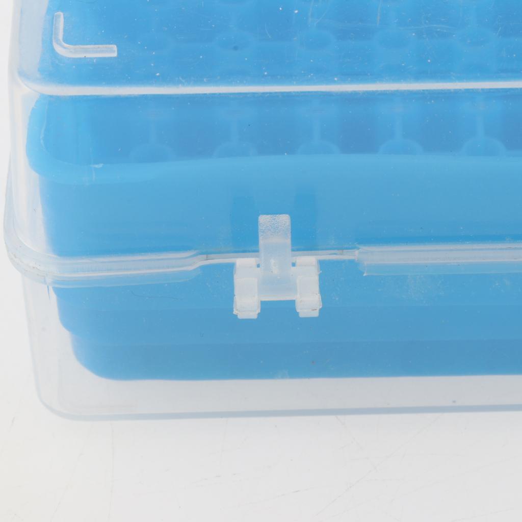 Universal Lab 10ul Pipettor Pipette Tips 96-Position Box Holder Laboratory Supplies -Blue