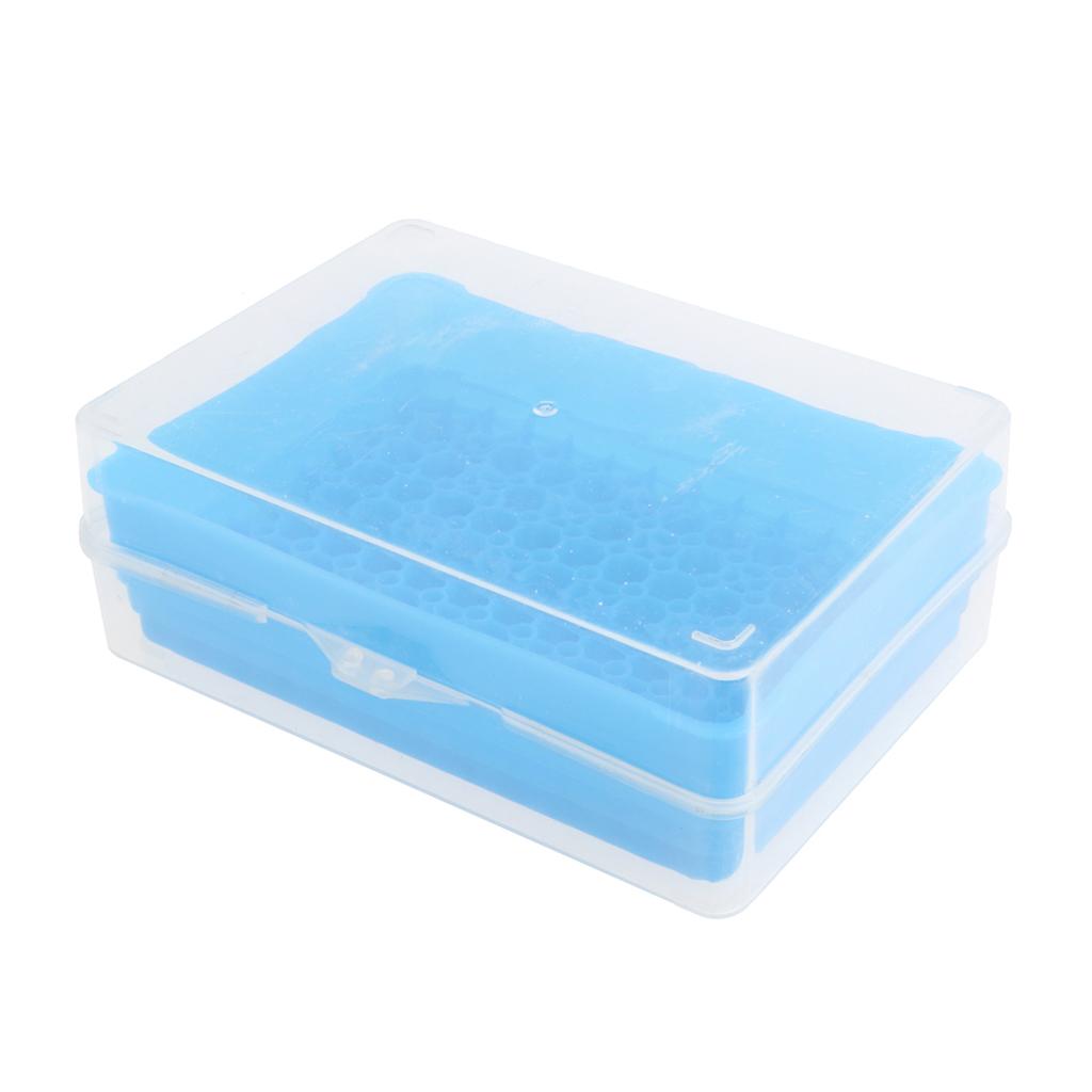 Universal Lab 10ul Pipettor Pipette Tips 96-Position Box Holder Laboratory Supplies -Blue