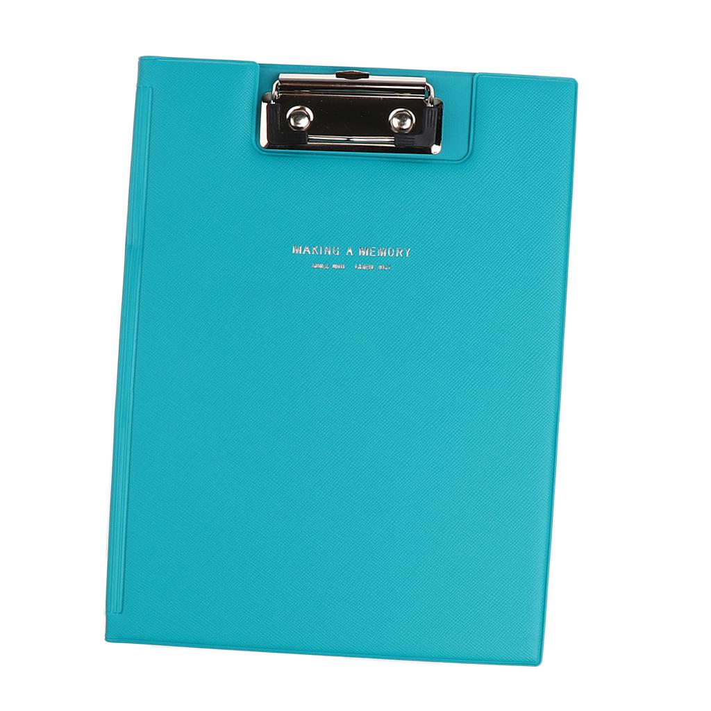 Home Office Clipboard Notepad Board Low Profile Clip File Organizer Green