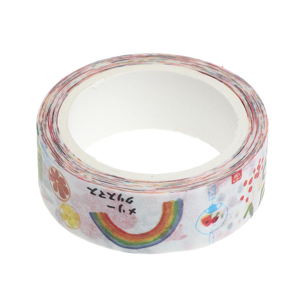 DIY Notebook Decorative Masking Tape Adhesive Paper Sticker 15mm x 7M 16