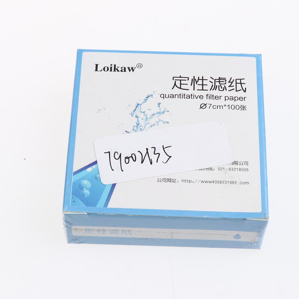 Pack of 100 Pieces Laboratory Ashless Quantitative Filter Paper 1-3um 7cm