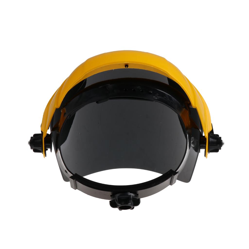 Welding Safety Face Shields Head Mounted Polycarbonate Helmet Gray