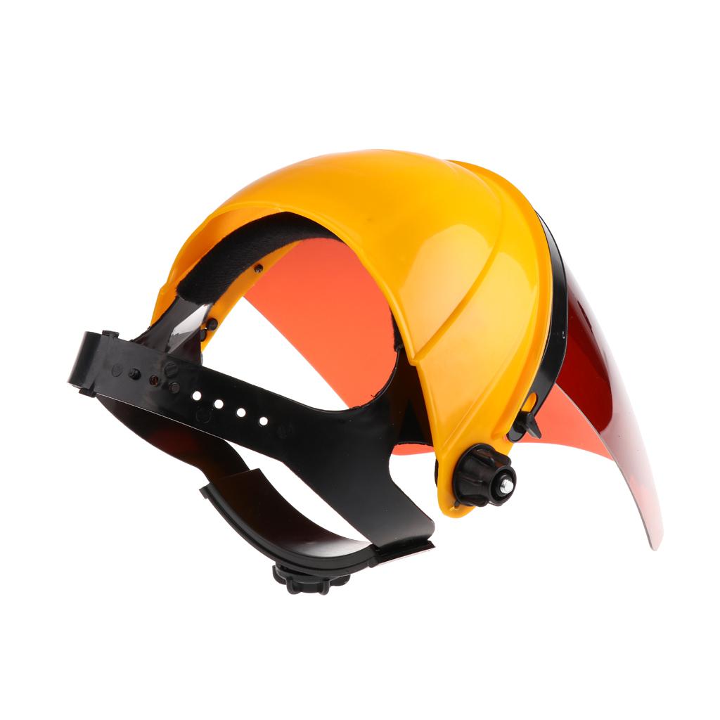 Welding Safety Face Shields Head Mounted Polycarbonate Helmet Brown